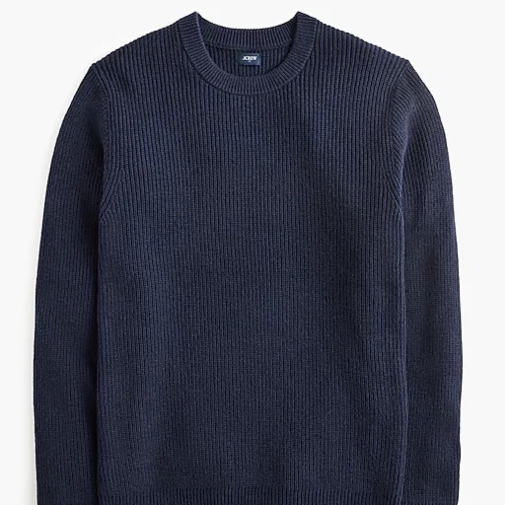 J.Crew Basket-Stitch Cotton Crewneck Sweater – Men’s Size XL